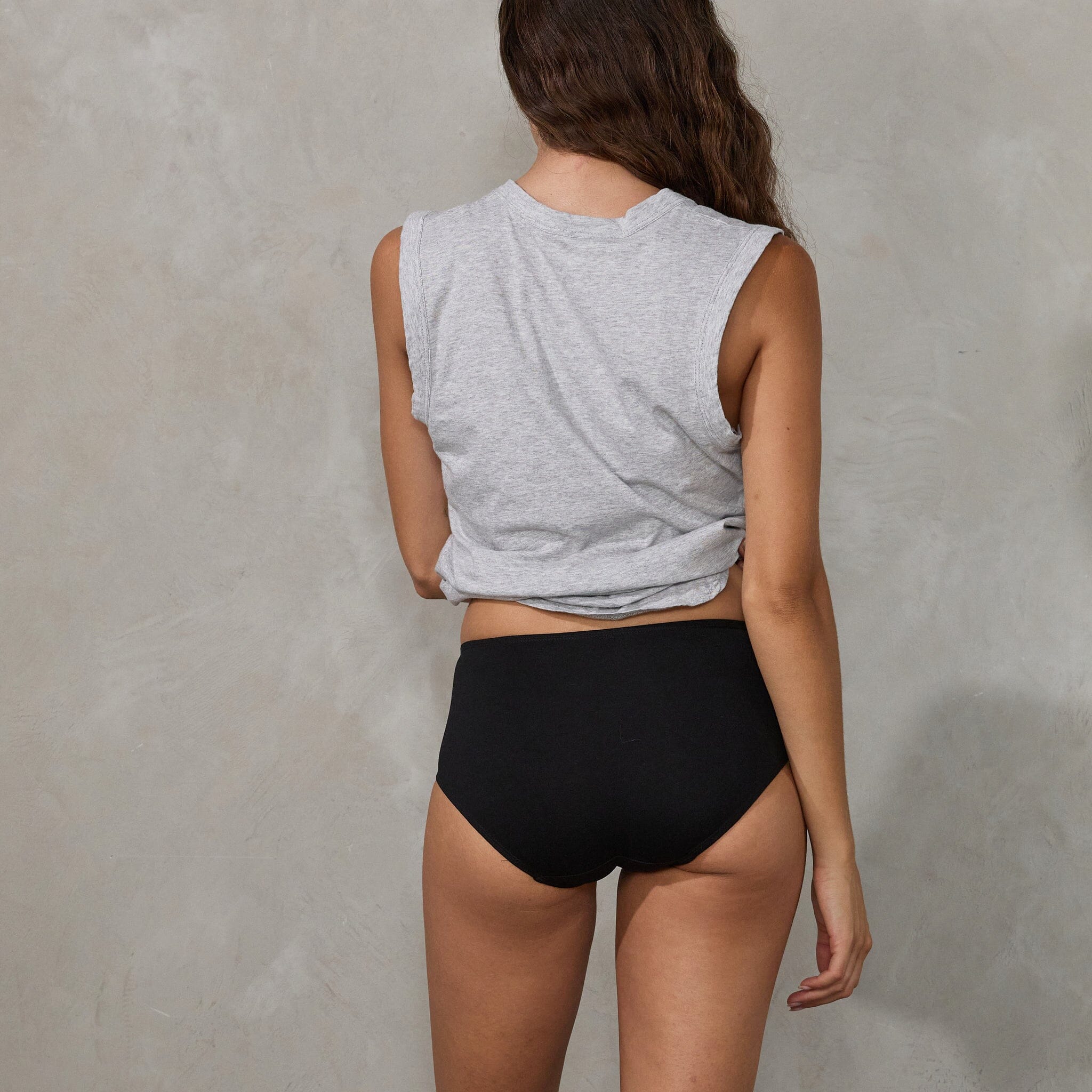 Asha Full Brief (2 Pack) Black brief Organic Crew 