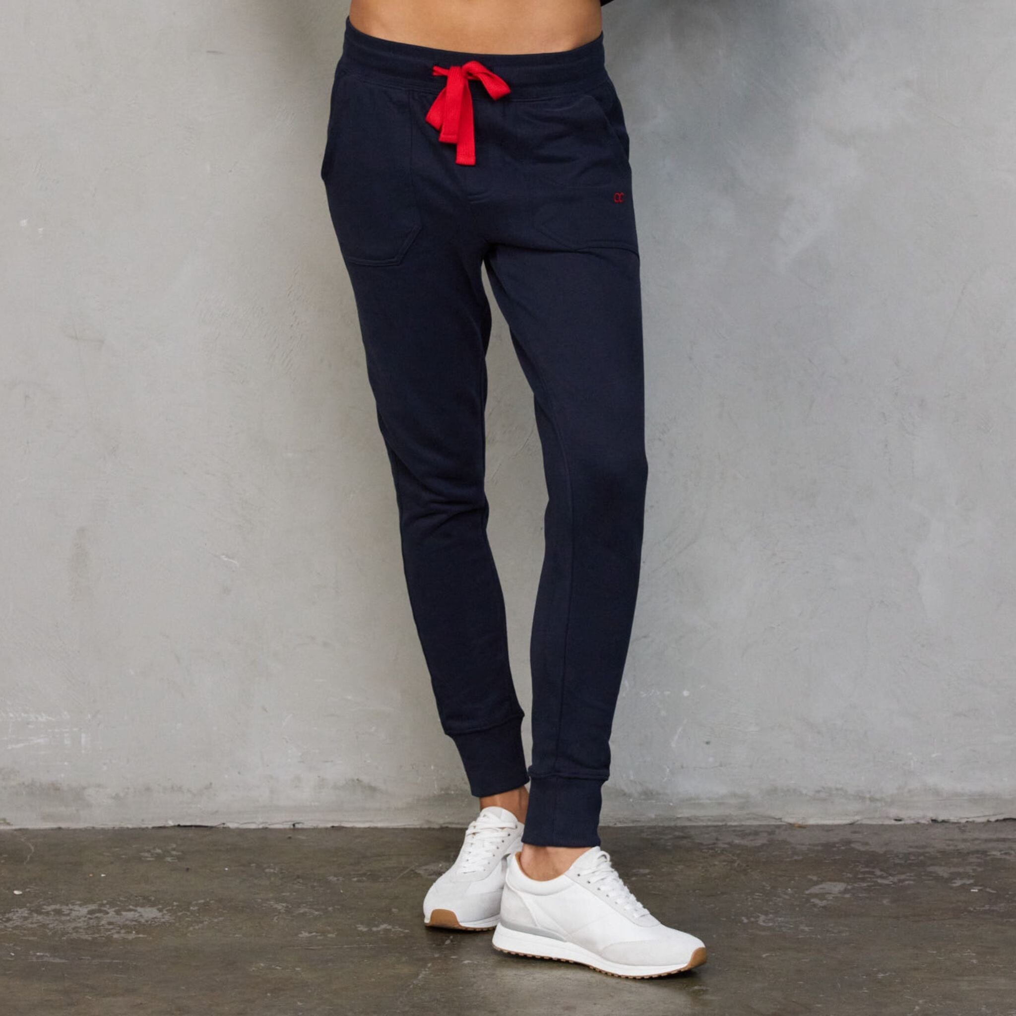 Chloe Lux Jogger Navy pants Organic Crew 
