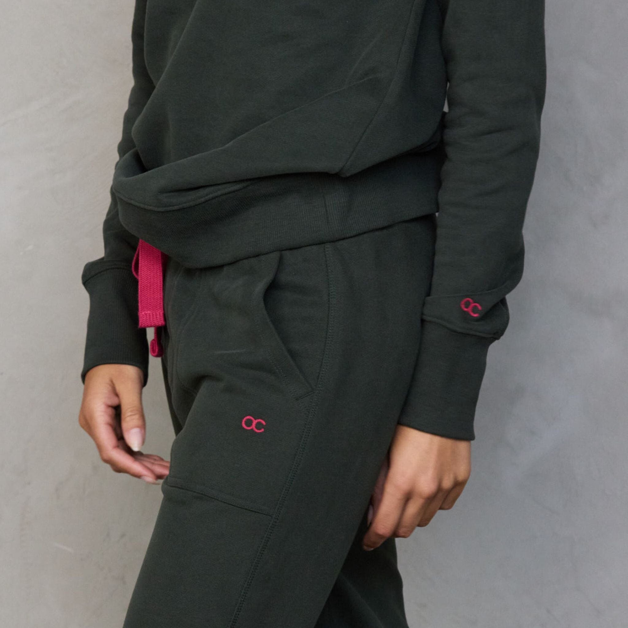 Chloe Lux Jogger Deep Khaki pants Organic Crew 