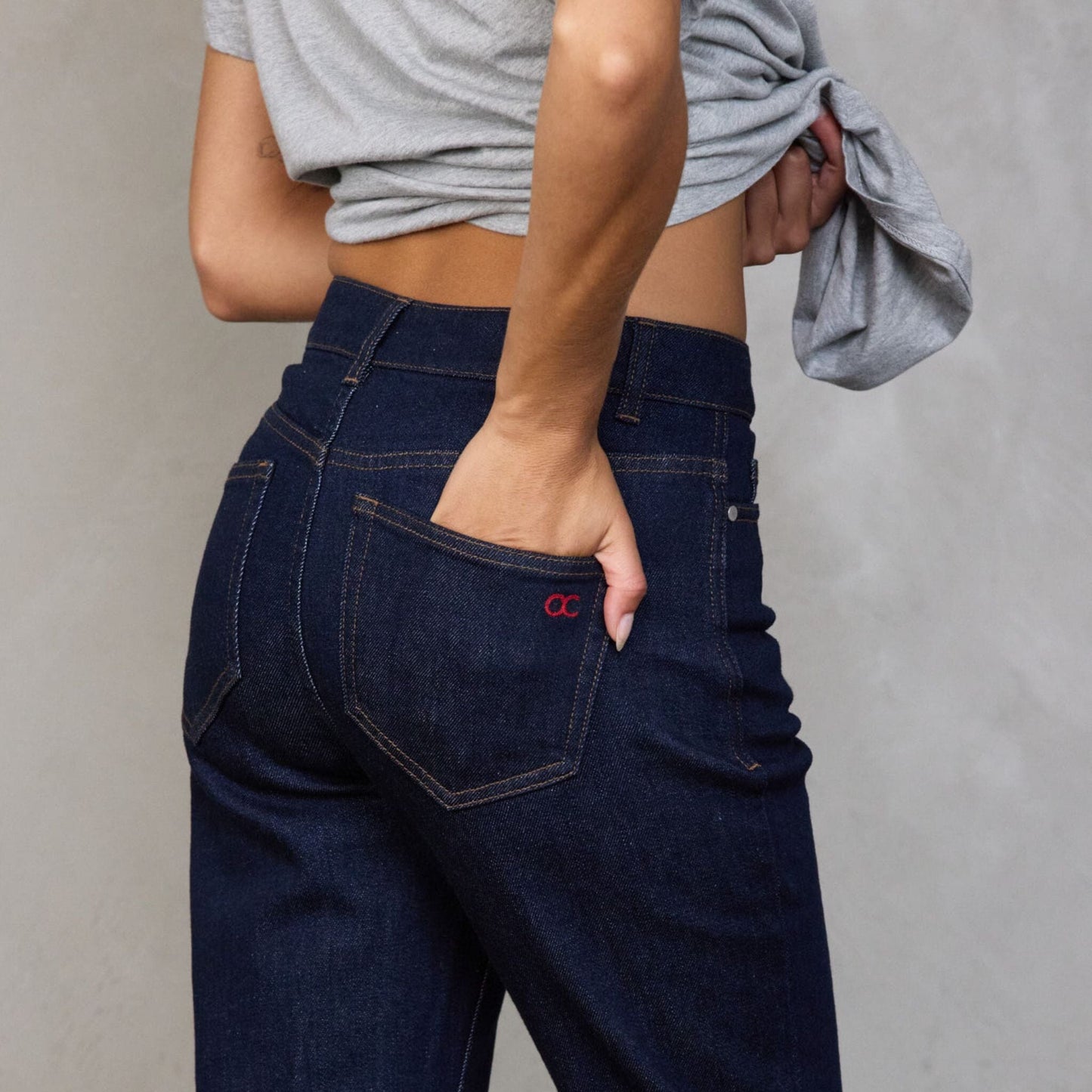 Dark Indigo Teddy Jean pants Organic Crew 