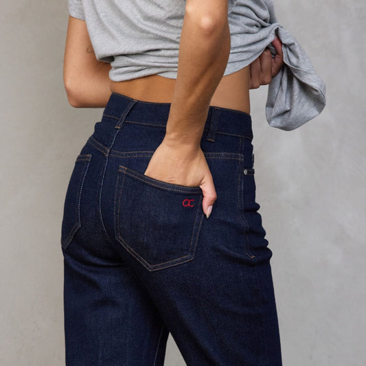Dark Indigo Teddy Jean pants Organic Crew 
