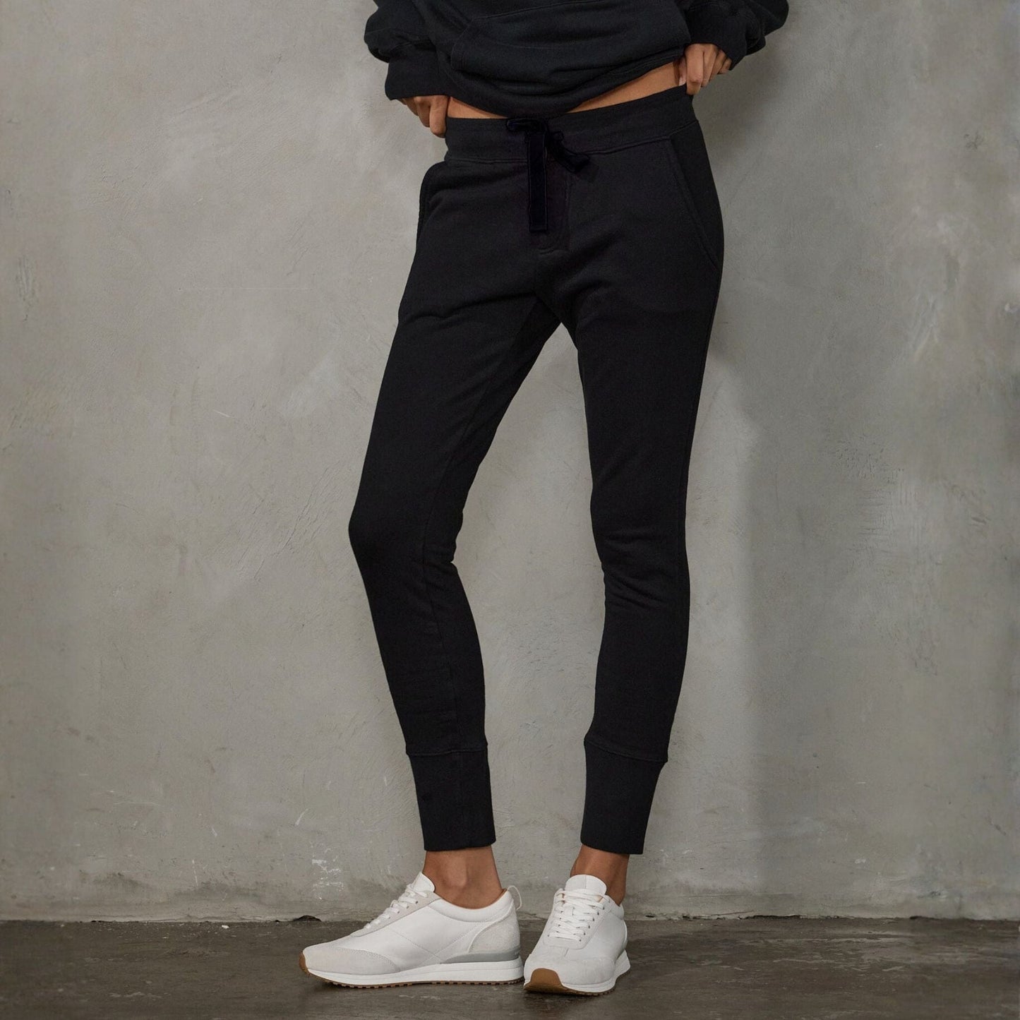 Crew Pant Organic Cotton Black (black drawstring) pants Organic Crew 