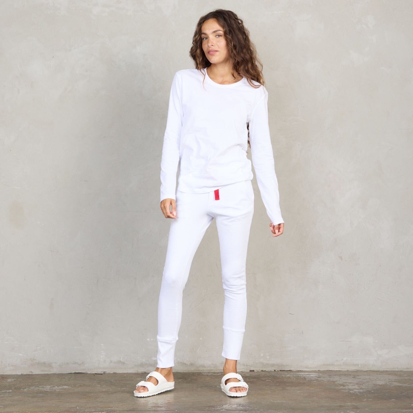 Lily Organic Cotton Long Sleeve Tee White l/s tee Organic Crew 