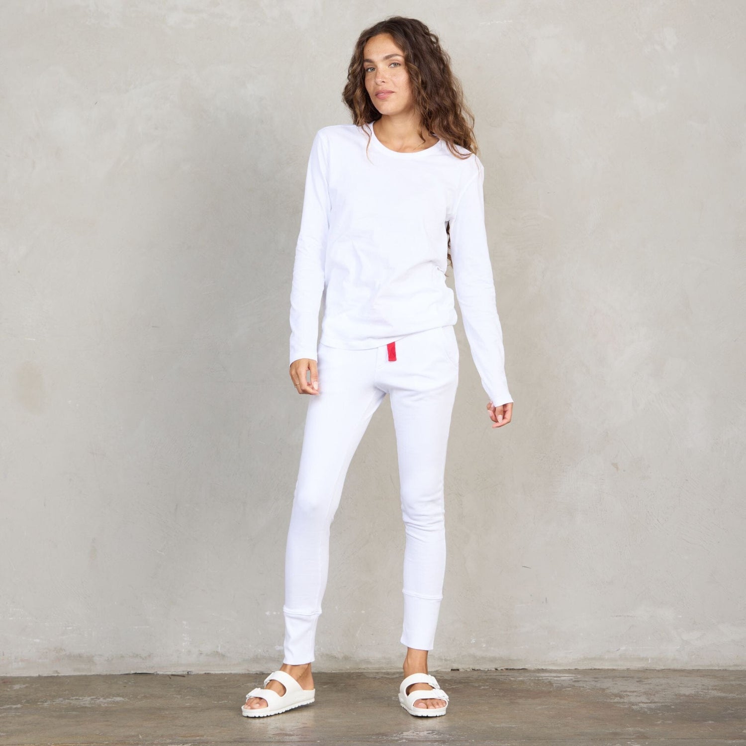 Lily Organic Cotton Long Sleeve Tee White l/s tee Organic Crew 