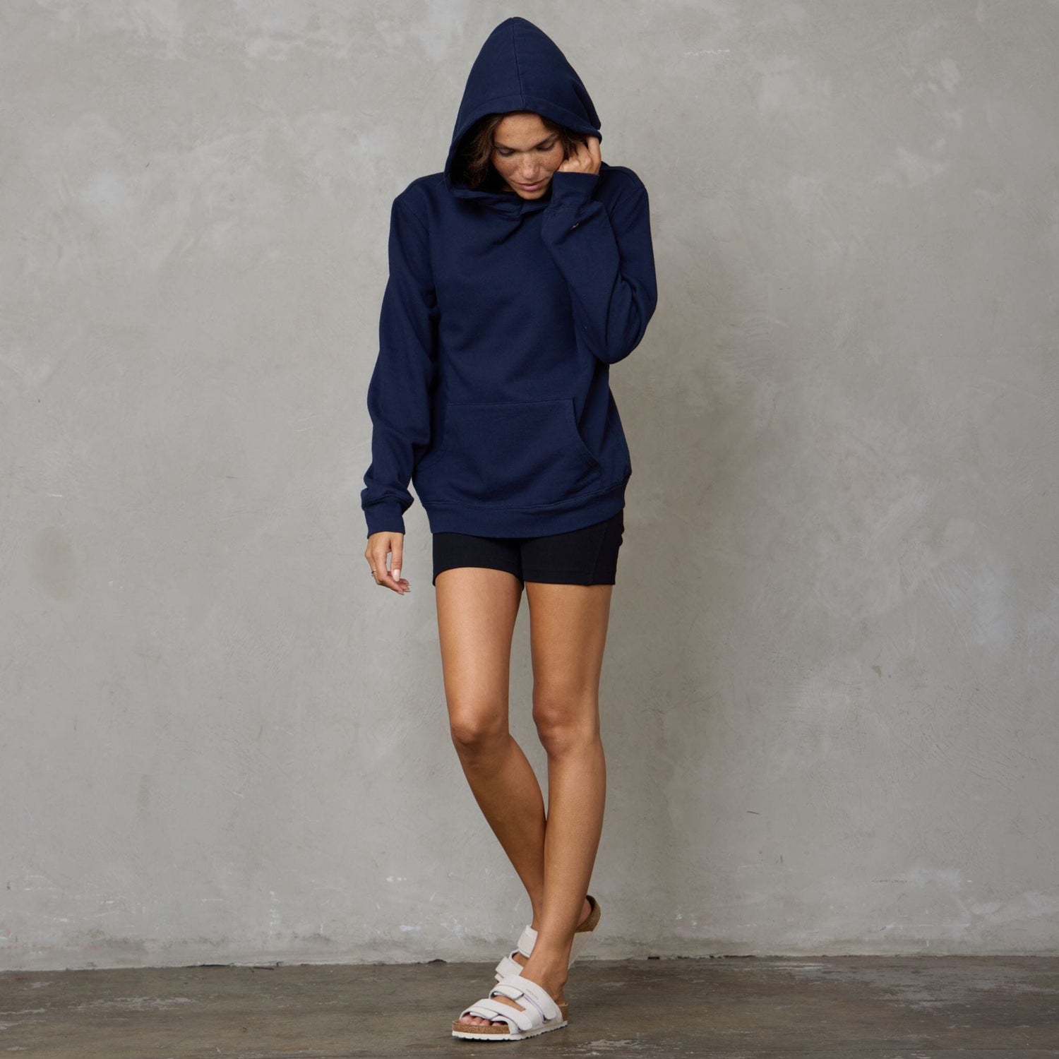 Gaia Organic Cotton Ribbed High Rise Yoga Bike Short Black shorts Organic Crew 