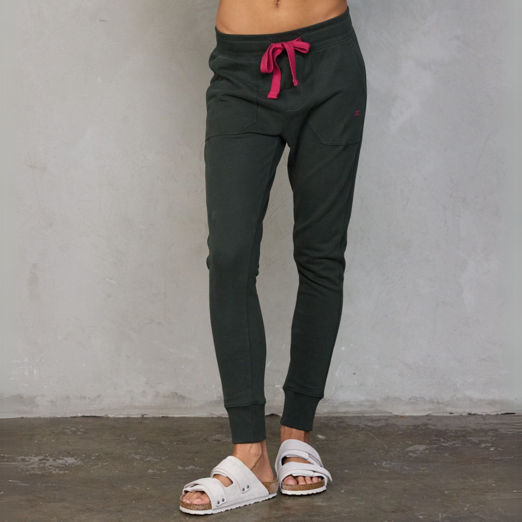 Chloe Lux Jogger Deep Khaki pants Organic Crew 
