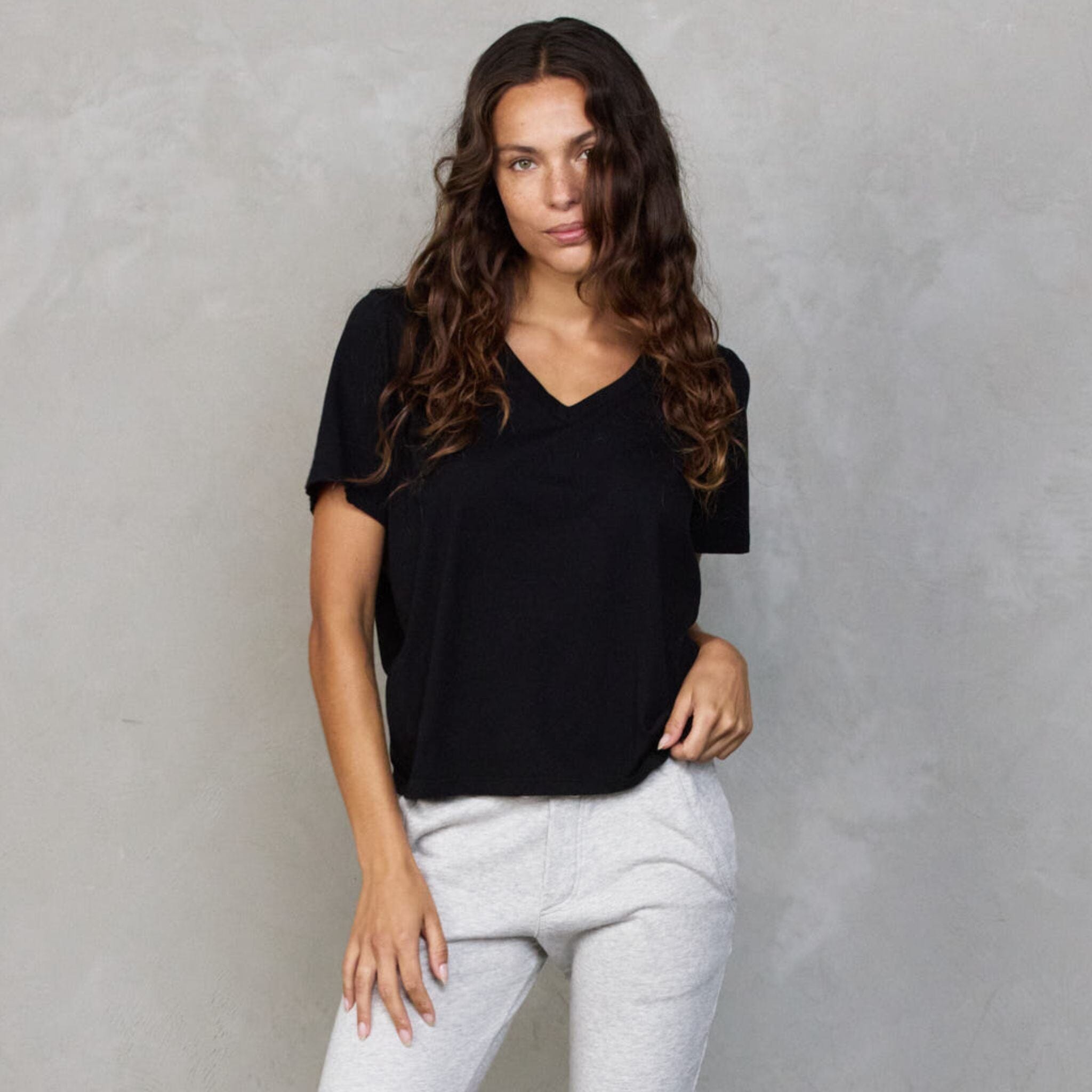 Vie Tee Black Tee Shirt Organic Crew 