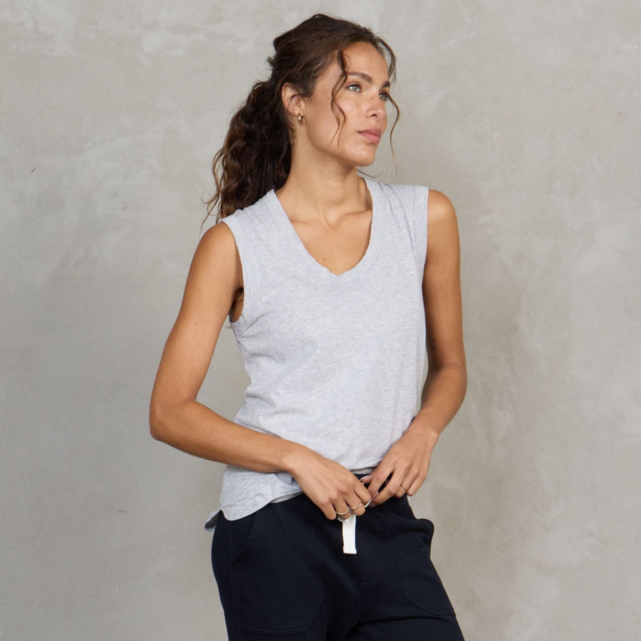 Perfecto Tank Grey Tank Organic Crew 