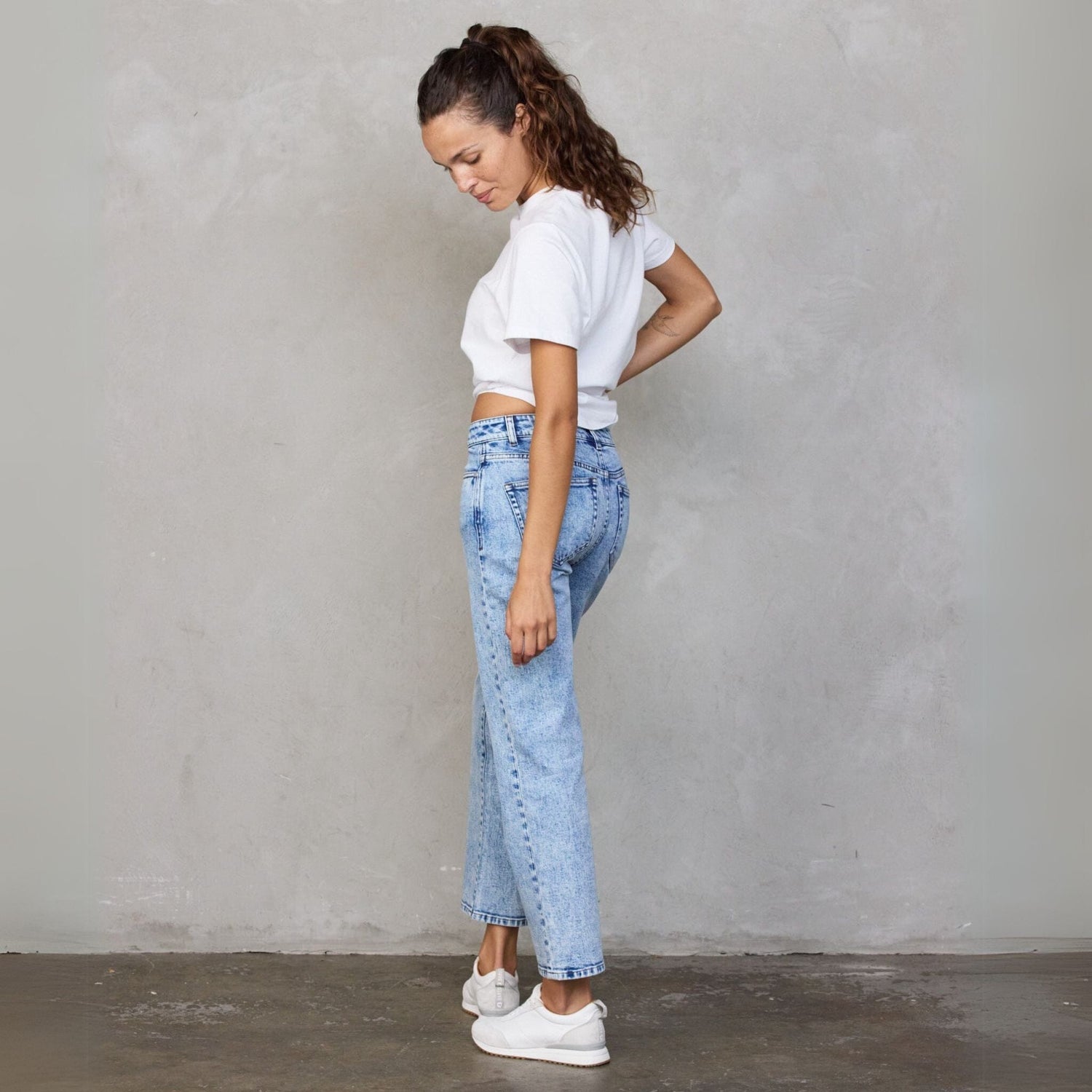 Snow Wash Teddy Jean pants Organic Crew 