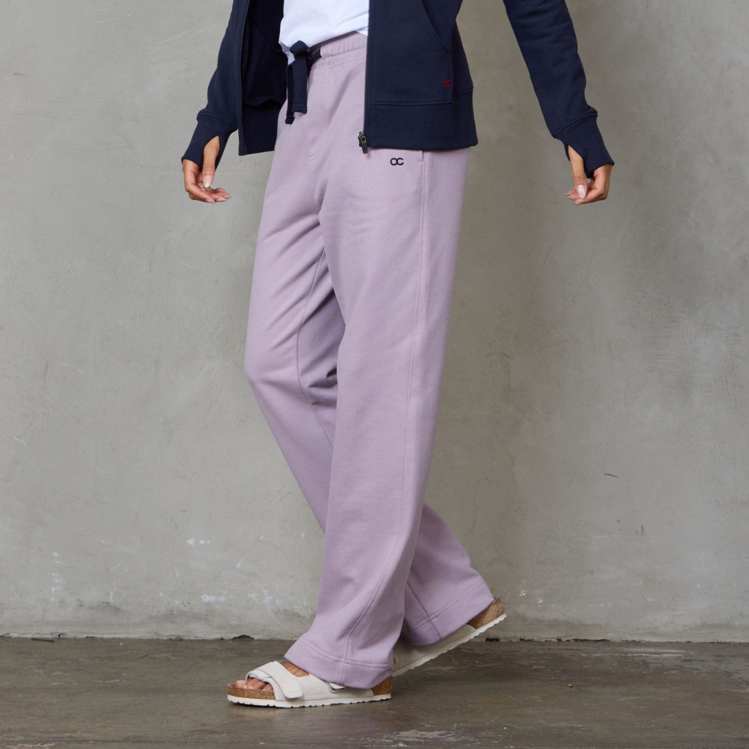 Chloe Organic Cotton Lux Touch Straight Leg Pant Dusty Rose pants Organic Crew 