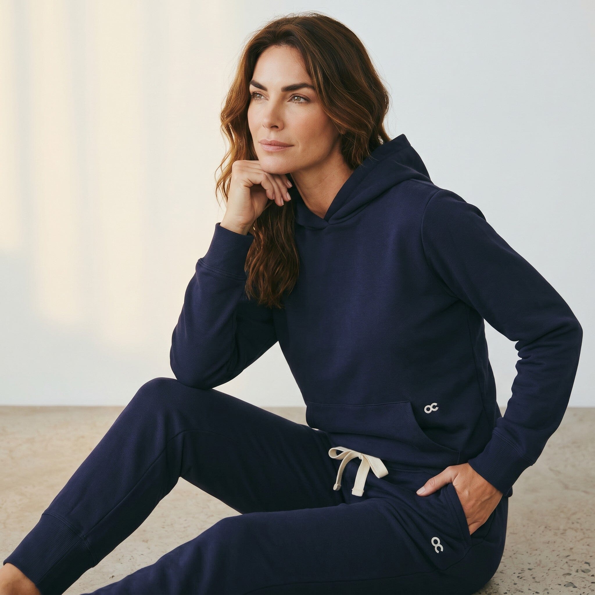 Fleece Organic Cotton Crew Pant Navy pants Organic Crew 