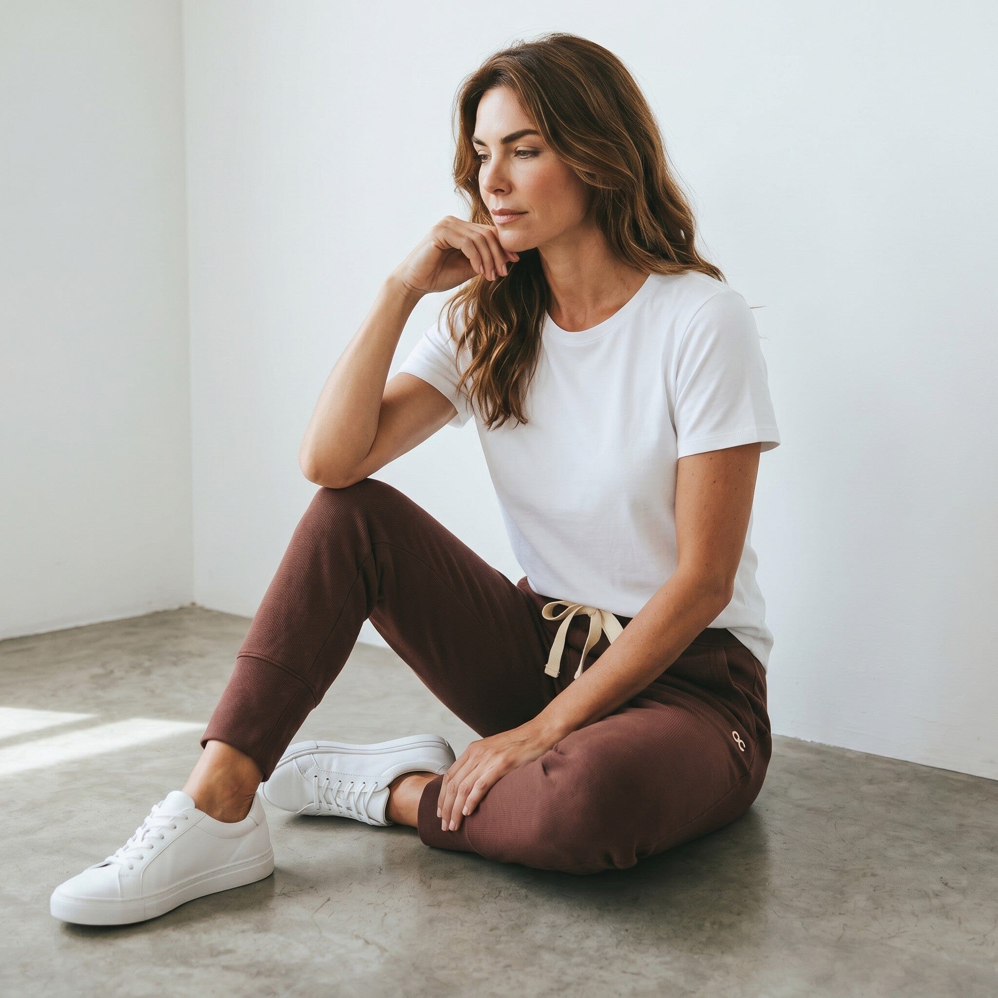 Fleece Organic Cotton Crew Pant Chocolate pants Organic Crew 