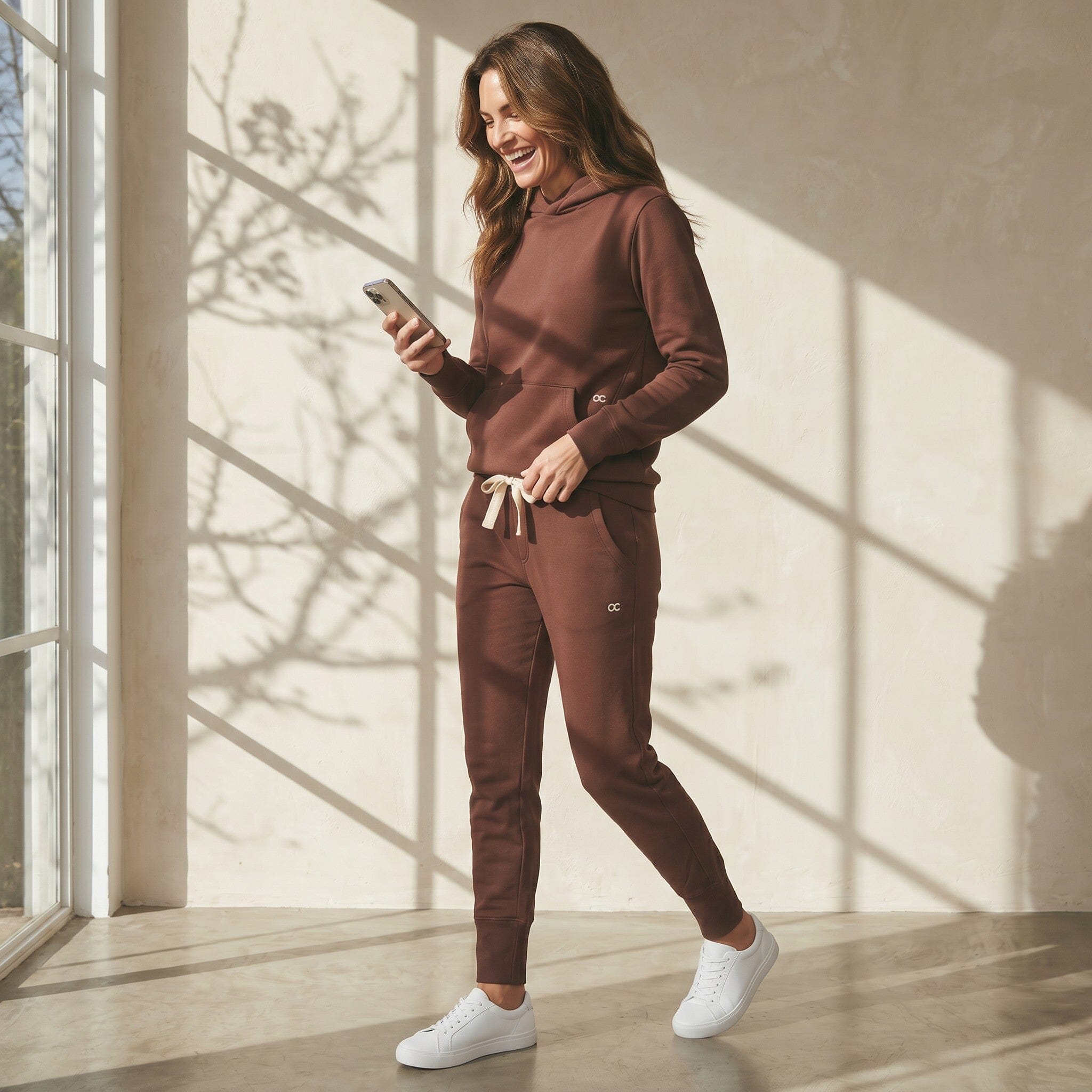Fleece Organic Cotton Crew Pant Chocolate pants Organic Crew 