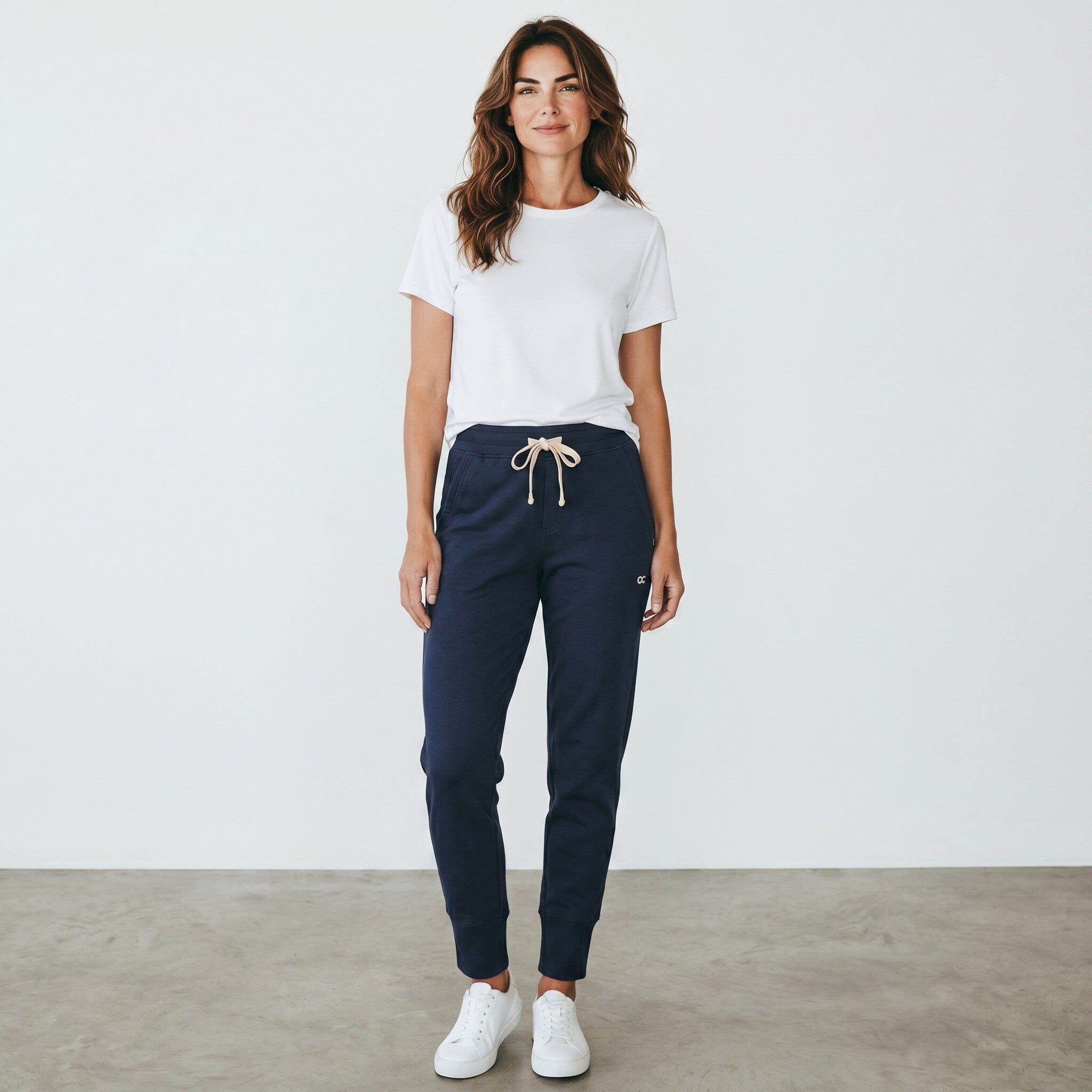 Fleece Organic Cotton Crew Pant Navy pants Organic Crew 