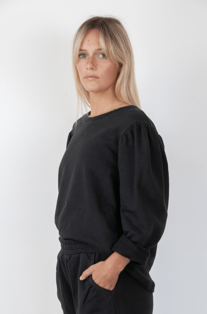 Puff Sweater black Sweater Organic Crew 