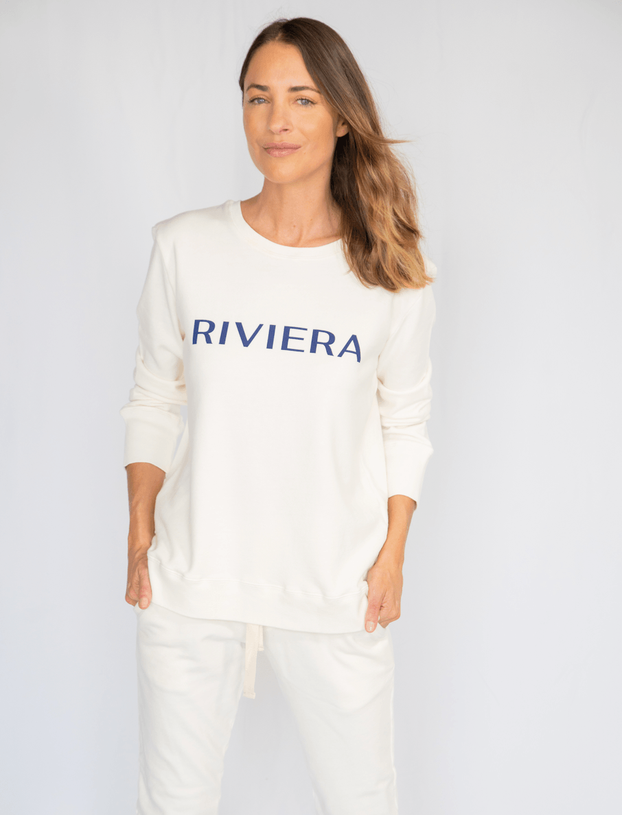 Boyfriend Sweater Natural Riviera Sweater Organic Crew 