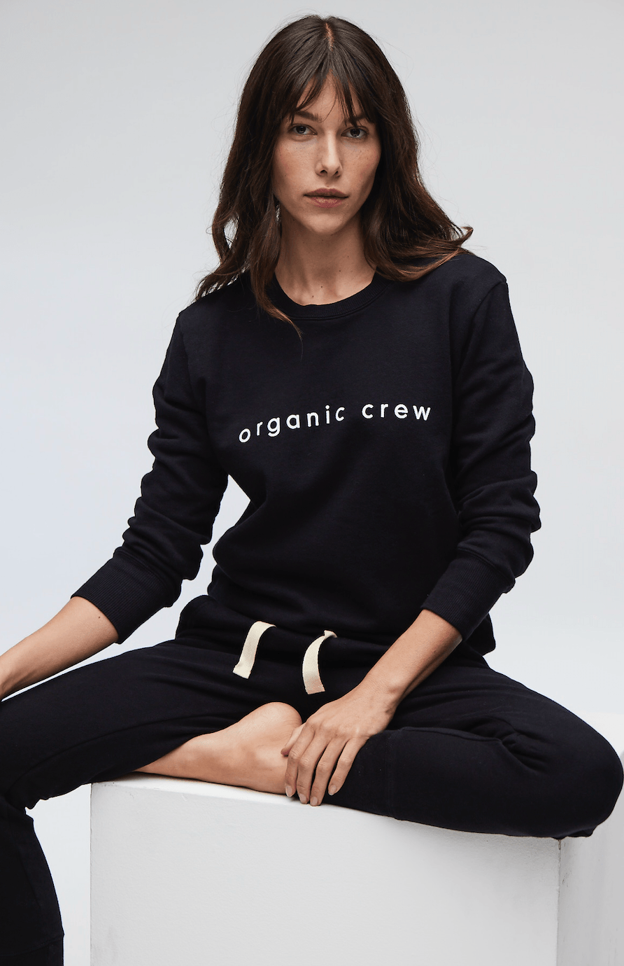 Boyfriend Sweater Black OC Sweater Organic Crew 