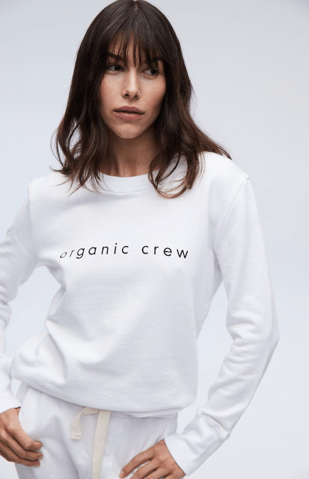 Boyfriend Sweater White OC Sweater Organic Crew 