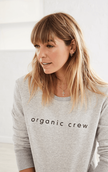 Women Classic Organic crew coffee brown